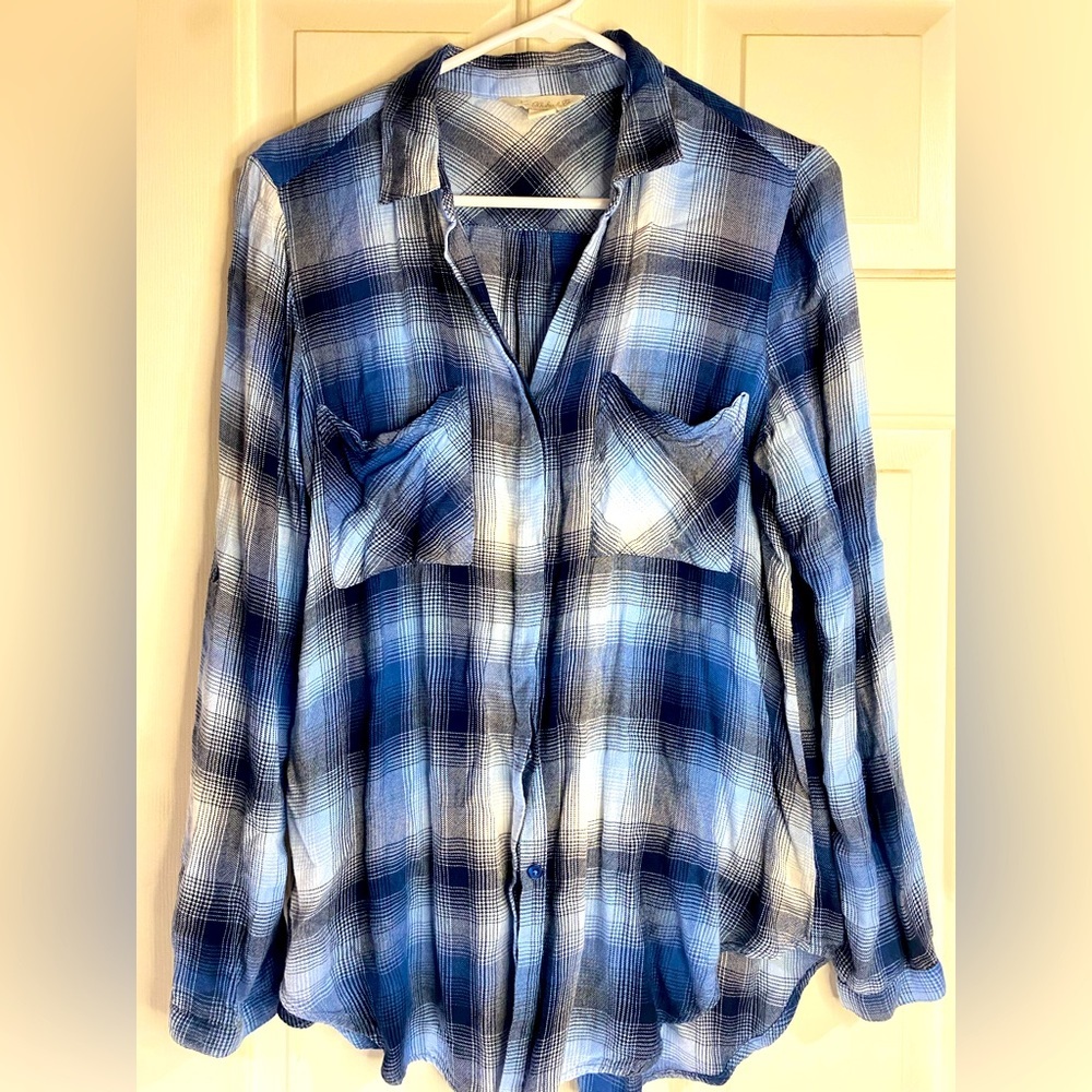Khaki & Co Blue Plaid Button Down Shirt​